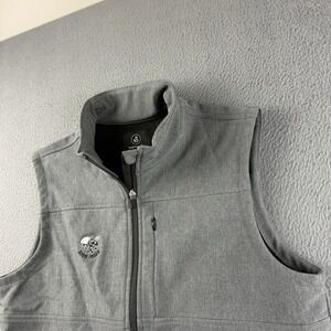 Swannies Vest Men's M Gray Golf Velten Charcoal Fleece Lined Zip Performance